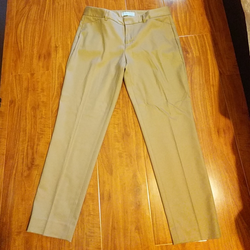 Gap slim cropped tan dress pants